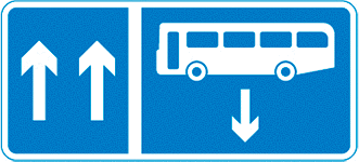 تصویر سوال: لاین اتوبوس خلاف جهت (contraflow bus lane) را کجا می‌بینید؟